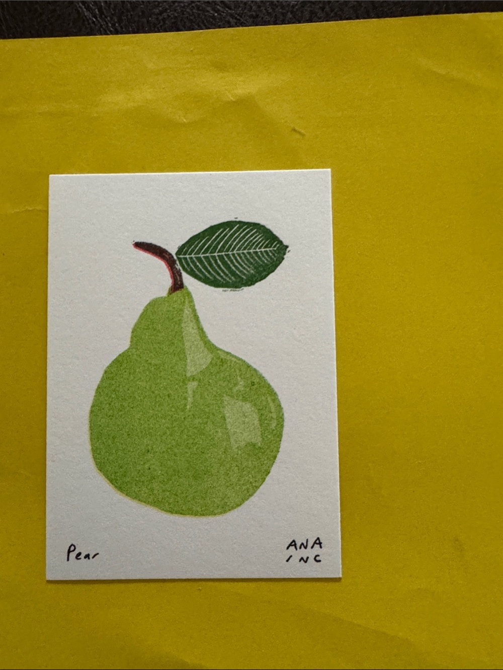 Anastasia INCIARDI Mini Print - Pear - from Brooklyn, NYC